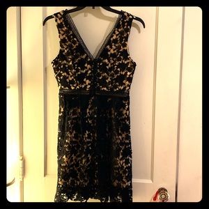 Francesca’s Black & Cream Lace Dress